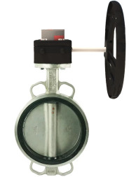 Затвор дисковый поворотный WBV3131V-2W-Fb-H Ду250 Ру16 межфланцевый, корпус - нержавеющая сталь 304, диск - нержавеющая сталь 304, уплотнение - VITON, с редуктором HGB RQN3-680Z с индикатором положения