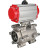 Кран шаровой BV3232P(3pc)-FP-SW-ISO-H Ду50 Ру63 полнопроходной, корпус - нержавеющая сталь SS316, под приварку, с пневмоприводом PA-SA-105, пневмораспределителем 4M310-08 DC24V в Алматы