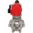Кран шаровой BV3232P(3pc)-FP-SW-ISO-H Ду50 Ру63 полнопроходной, корпус - нержавеющая сталь SS316, под приварку, с пневмоприводом PA-SA-105, пневмораспределителем 4M310-08 DC24V в Алматы