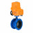 Затвор дисковый поворотный WBV1331E-2W-F-H Ду200 Ру16 фланцевый, корпус - чугун GGG40, диск - нержавеющая сталь 304, уплотнение - EPDM, с электроприводом QT-EX-040M-O2-220VAC-У1 с моментной муфтой 220В в Алматы