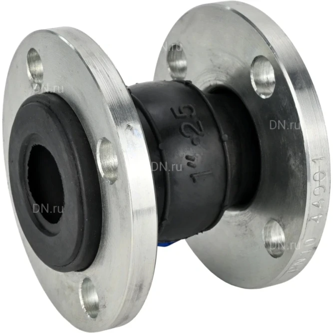 Компенсатор резиновый CR-E25-F Ду250 Ру16, резиновая вставка (корпус) - EPDM, тип присоединения - фланцевый, материал фланцев - сталь углеродистая оцинкованная в Алматы
