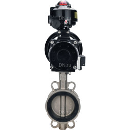 Затвор дисковый поворотный WBV3232E-2W-Fb-H Ду150 Ру16, корпус - нержавеющая сталь 316L, диск - нержавеющая сталь 316L, уплотнение - EPDM, с пневмоприводом PA-DA-105-1 двойного действия, пневмораспределителем 4M310-08 DC24V, БКВ APL-510N EX