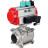 Кран шаровой BV3232P(3pc)-FP-W-ISO-H WDVF Ду25 Ру63 полнопроходной, трехсоставной, корпус - нержавеющая сталь 316, PTFE, под приварку, с пневмоприводом PA-DA-052, пневмораспределителем 4M310-08 AC220V и магнитным переключателем ALS200D в Алматы