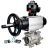 Кран шаровой BV3232P(3pc)-FP-SW-ISO-H Ду100 Ру63 полнопроходной, корпус - нержавеющая сталь SS316, под приварку, с пневмоприводом PA-DA-105-1, пневмораспределителем 4V320-10 AC220V, БКВ APL-510N EX в Алматы