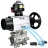 Кран шаровой BV3232P(3pc)-FP-SW-ISO-H Ду100 Ру63 полнопроходной, корпус - нержавеющая сталь SS316, под приварку, с пневмоприводом PA-DA-105-1, пневмораспределителем 4V320-10 AC220V, БКВ APL-510N EX в Алматы
