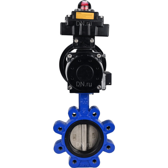 Затвор дисковый поворотный WBV1616E-2W-Fb-H Ду150 Ру16 LUG корпус - чугун QT450, диск - чугун QT450, уплотнение - EPDM, с пневмоприводом PA-DA-105-1, пневмораспределителем 4M310-08 DC24V и БКВ APL-410N EX в Алматы