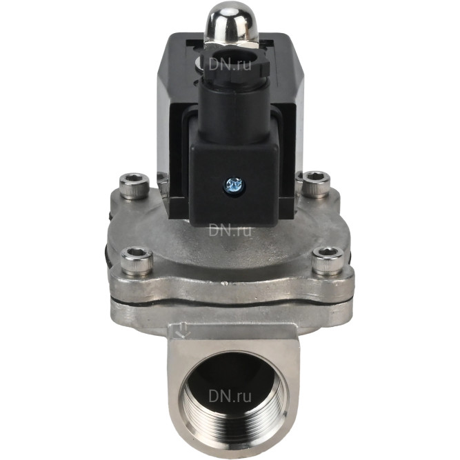 Клапан электромагнитный VS331-VT-NC-24VDC 1 1/2″ Ду40 Ру10, соленоидный двухходовой, корпус - нержавеющая сталь 304, уплотнение - Viton, резьбовой, нормально-закрытый, прямого действия, катушка - 24В в Алматы