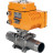 Кран шаровой BV3131P(3pc)-FP-W-ISO-H LONG Ду40 Ру40 полнопроходной, корпус - нержавеющая сталь 304, уплотнение - PTFE, под приварку, с 1/4-оборотным электроприводом QT-N-005EM-O1-380VAC-У1 380В в Алматы