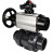 Кран шаровой BV4242E-FP-GRM-ISO Дн100 Ру10 полнопроходной, корпус - НПВХ, шар - НПВХ, уплотнение - EPDM, с пневмоприводом PA-DA-105-1, пневмораспределителем 4M310-08 AC220V и БКВ APL-210N в Алматы