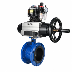 Затвор дисковый поворотный WBV1331E-2W-F-H Ду65 Ру16 фланцевый, корпус - чугун GGG40, диск - нержавеющая сталь 304, уплотнение - EPDM, с пневмоприводом PA-DA-105-1, 4M310-08 DC24V, APL-510N EX и AFC2000