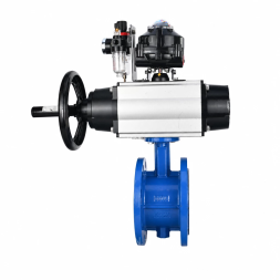 Затвор дисковый поворотный WBV1331E-2W-F-H Ду65 Ру16 фланцевый, корпус - чугун GGG40, диск - нержавеющая сталь 304, уплотнение - EPDM, с пневмоприводом PA-DA-105-1, 4M310-08 DC24V, APL-510N EX и AFC2000