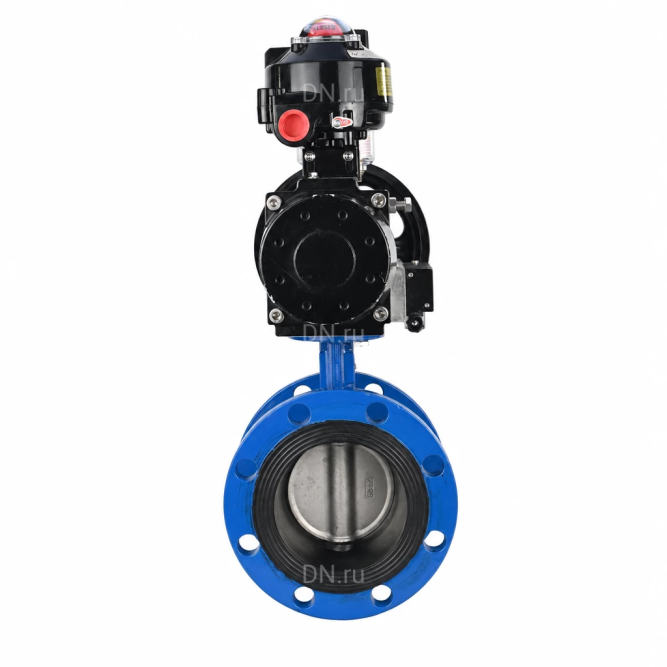 Затвор дисковый поворотный WBV1331E-2W-F-H Ду65 Ру16 фланцевый, корпус - чугун GGG40, диск - нержавеющая сталь 304, уплотнение - EPDM, с пневмоприводом PA-DA-105-1, 4M310-08 DC24V, APL-510N EX и AFC2000 в Алматы