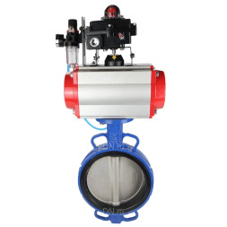 Затвор дисковый поворотный WBV1413E-2W-Fb-H Ду250 Ру16, корпус - чугун GGG50, диск - чугун GGG40, уплотнение - EPDM, с пневмоприводом PA-SA-210, пневмораспределителем 4M310-08 DC24V, БКВ APL-410N EX, БПВ AFC2000
