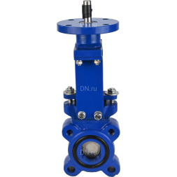 Задвижка шиберная GVKN1331N-2W-Fb-ISO Ду150 Ру10 WENZ двусторонняя, межфланцевая, шпиндель - невыдвижной, корпус - чугун GGG40, шибер - нержавеющая сталь 304, уплотнение - NBR, с круглым штоком, с ISO-фланцем и голым штоком