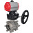Кран шаровой BV3232P(3pc)-FP-SW-ISO-H Ду65 Ру63 полнопроходной, корпус - нержавеющая сталь SS316, под приварку, с пневмоприводом PA-DA-105, ручным дублером MON2-450-T28-ISO в Алматы