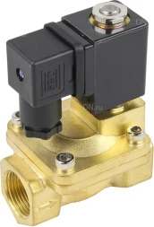Клапан электромагнитный VS400-NT-NC-24VDC 1″ Ду25 Ру16, соленоидный двухходовой, корпус - латунь, уплотнение - NBR, резьбовой, нормально-закрытый, пилотный, катушка - 24В