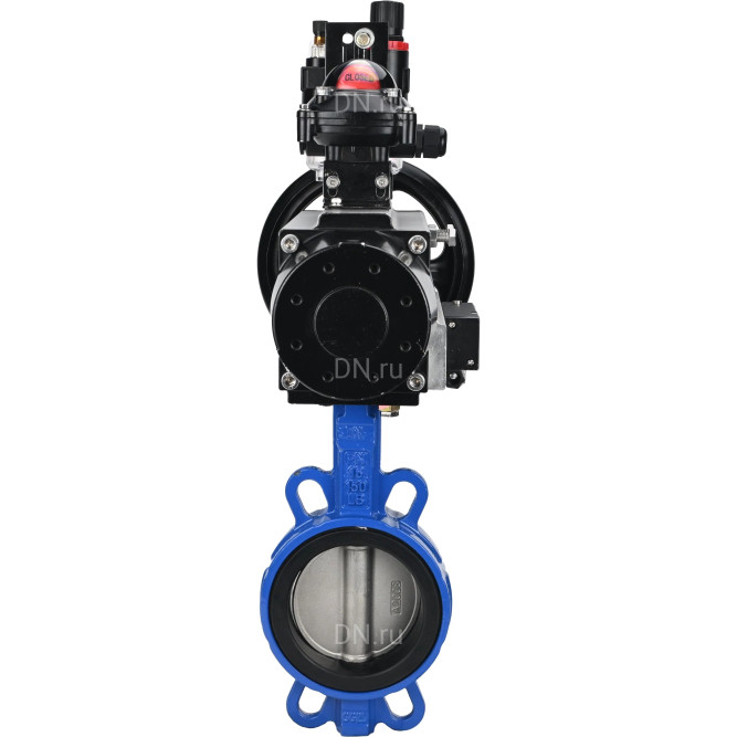 Затвор дисковый поворотный WBV1132N-2W-Fb-H Ду125 Ру16, корпус - чугун GG25, диск - нержавеющая сталь 316L, уплотнение - NBR, с пневмоприводом PA-DA-105-1, пневмораспределителем 4M310-08 AC220V, БКВ APL-210N, БПВ AFC2000 в Алматы