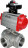 Кран шаровой BV3232P(4pc)-SP-3WL-T-ISO-H Ду32 Ру63 стандартнопроходной трехходовой L-тип, нерж. сталь SS316, внутренняя резьба, уплотнение - PTFE, с пневмоприводом PA-DA-52 и блоком концевых выключателей APL-210N в Алматы