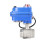 Кран шаровой BV3232P(2pc)-FP-T-ISO-H Ду20 Ру63 полнопроходной двухходовой, нержавеющая сталь SS316, внутренняя резьба, уплотнение - PTFE, с электроприводом четвертьоборотным QT-N-003EM-O1-220VAC-У1 blue в Алматы