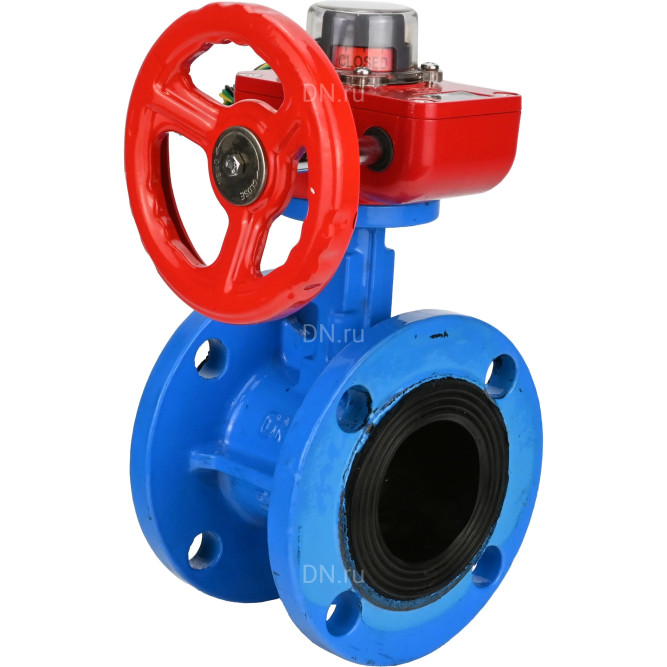 Затвор дисковый поворотный WBV1313E-2W-F-H Ду150 Ру16 фланцевый, корпус - чугун GGG40, диск - чугун GGG40, уплотнение - EPDM, с редуктором HGBF RQN2-320Z в Алматы