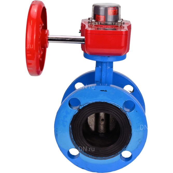 Затвор дисковый поворотный WBV1313E-2W-F-H Ду150 Ру16 фланцевый, корпус - чугун GGG40, диск - чугун GGG40, уплотнение - EPDM, с редуктором HGBF RQN2-320Z в Алматы