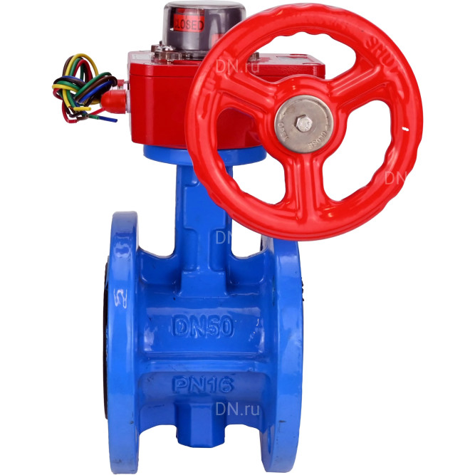 Затвор дисковый поворотный WBV1313E-2W-F-H Ду150 Ру16 фланцевый, корпус - чугун GGG40, диск - чугун GGG40, уплотнение - EPDM, с редуктором HGBF RQN2-320Z в Алматы