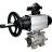 Кран шаровой BV3232P(3pc)-FP-SW-ISO-H Ду100 Ру63 полнопроходной, корпус - нержавеющая сталь SS316, под приварку, с пневмоприводом PA-DA-105-1, БКВ APL-210N в Алматы