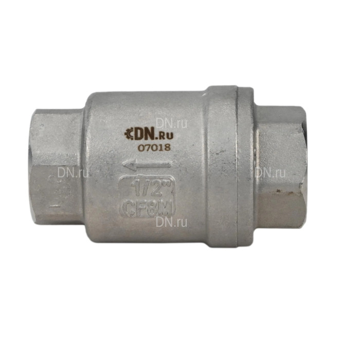Клапан обратный VCS3232P-T 1″ 1/2 Ду40 Ру16 резьбовой, пружинный, корпус - нержавеющая сталь 316, диск - нержавеющая сталь 316, уплотнение - металл в Алматы