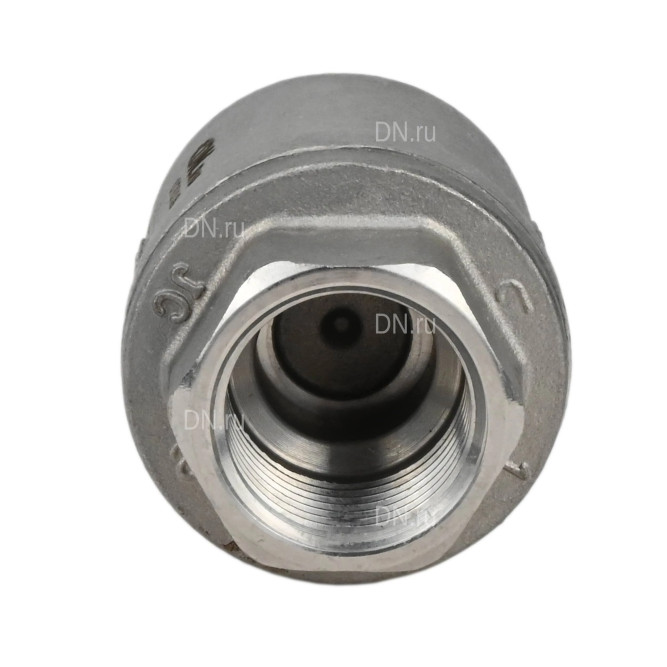 Клапан обратный VCS3232P-T 1″ 1/2 Ду40 Ру16 резьбовой, пружинный, корпус - нержавеющая сталь 316, диск - нержавеющая сталь 316, уплотнение - металл в Алматы