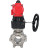 Кран шаровой BV3232P(3pc)-FP-SW-ISO-H Ду80 Ру63 полнопроходной, корпус - нержавеющая сталь SS316, под приварку, с пневмоприводом PA-DA-105, ручным дублером MON2-450-T28-ISO в Алматы