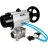 Кран шаровой BV3232P(3pc)-FP-W-ISO-H Ду100 Ру25, полнопроходной, трехсоставной, нержавеющая сталь 316, уплотнение - PTFE, под приварку, с пневмоприводом PA-DA-105-1, пневмораспределителем 4V320-08 AC220V в Алматы