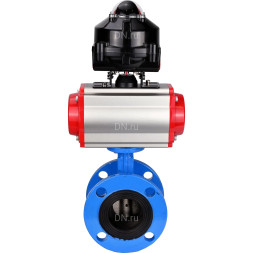 Затвор дисковый поворотный WBV1313E-2W-F-H Ду150 Ру16 фланцевый, корпус - чугун GGG40, диск - чугун GGG40, уплотнение - EPDM, с пневмоприводом PA-DA-130, пневмораспределителем 4M310-08 DC24V и БКВ APL-510N EX