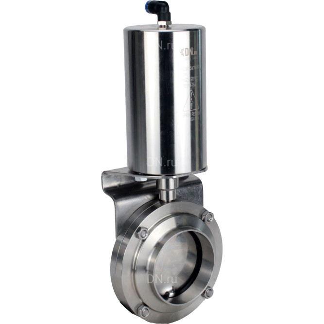 Затвор дисковый поворотный WBV3131S-2W-W-H Ду80 Ру10 под приварку, пищевая нержавеющая сталь 304, уплотнение – Silicon, с пневмоприводом PA-SA-85 с возвратными пружинами в Алматы