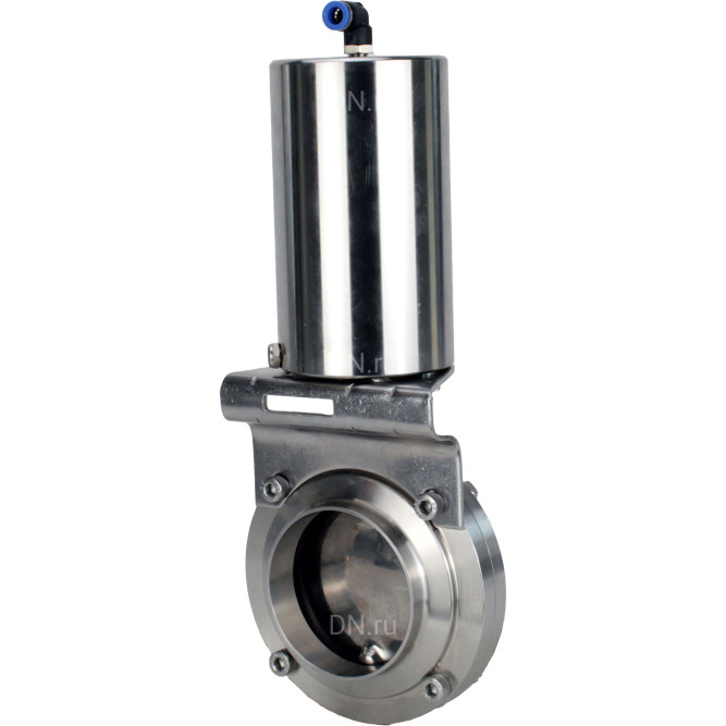 Затвор дисковый поворотный WBV3131S-2W-W-H Ду80 Ру10 под приварку, пищевая нержавеющая сталь 304, уплотнение – Silicon, с пневмоприводом PA-SA-85 с возвратными пружинами в Алматы