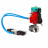 Кран шаровой BV3232P(4pc)-SP-3WT-T-ISO-H WDVF Ду25 Ру63 стандартнопроходной, 3-ходовой Т-тип, внутренняя резьба, нержавеющая сталь AISI 316, с пневмоприводом PA-DA-065, пневмораспределителем 4V320-08 AC220V и магнитным переключателем ALS200D в Алматы