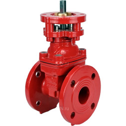 Задвижка клиновая 30ч939р GVWN1414E-2W-F Ду50 Ру10/16, фланцевая, корпус - чугун GGG50, уплотнение - EPDM, c ISO-фланцем и невыдвижным голым штоком, цвет - красный, крутящий момент 20Нм