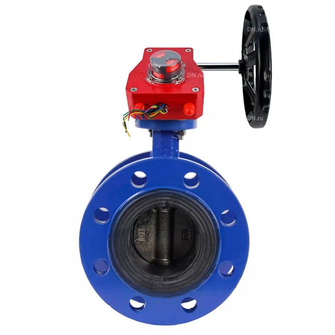 Затвор дисковый поворотный WBV1331E-2W-F-H Ду100 Ру16 фланцевый, корпус - чугун GGG40, диск - нержавеющая сталь 304, уплотнение - EPDM, с редуктором HGBF RQN1-180Z в Алматы