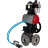 Кран шаровой BV3232P(4pc)-FP-3WL-F Ду65 Ру16 полнопроходной трехходовой, фланцевый, нержав.сталь SS316, с пневмоприводом PA-DA-083, пневмораспределителем 4V320-10 AC220V, БКВ APL-510N EX, ручным дублером MON2-450-T28-ISO и БПВ AFC2000 в Алматы