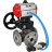 Кран шаровой BV3232P(4pc)-FP-3WL-F Ду100 Ру16 полнопроходной трехходовой, фланцевый, корпус - нержавеющая сталь SS316, с пневмоприводом PA-DA-105 двойного действия, пневмораспределителем 4V320-08 AC220V и ручным дублером MON3-700-T38-ISO в Алматы