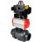 Кран шаровой BV4242E-FP-GRM-ISO Дн80 Ру10 полнопроходной, корпус - НПВХ, шар - НПВХ, уплотнение - EPDM, с пневмоприводом PA-DA-065 и БКВ APL-410N EX в Алматы