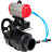 Кран шаровой BV4242E-FP-GRM-ISO Дн100 Ру10 полнопроходной, корпус - НПВХ, шар - НПВХ, уплотнение - EPDM, с пневмоприводом PA-DA-065, пневмораспределителем 4V320-08 AC220V и ручным дублером MON1-250-T26-ISO в Алматы