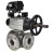 Кран шаровой BV3232P(4pc)-FP-3WL-F Ду100 Ру16 полнопроходной трехходовой, фланцевый, корпус - нержавеющая сталь SS316, с пневмоприводом PA-DA-105-1 двойного действия и пневмопозиционером YT-1000RSN с обратной связью в Алматы