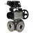 Кран шаровой BV3232P(4pc)-FP-3WL-F Ду100 Ру16 полнопроходной трехходовой, фланцевый, корпус - нержавеющая сталь SS316, с пневмоприводом PA-DA-105-1 двойного действия и пневмопозиционером YT-1000RSN с обратной связью в Алматы