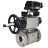 Кран шаровой BV3232P(4pc)-FP-3WL-F Ду100 Ру16 полнопроходной трехходовой, фланцевый, корпус - нержавеющая сталь SS316, с пневмоприводом PA-DA-105-1 двойного действия и пневмопозиционером YT-1000RSN с обратной связью в Алматы