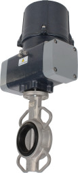 Затвор дисковый поворотный WBV3131N-2W-Fb-H Ду80 Ру16 межфланцевый, корпус - нержавеющая сталь 304, диск - нержавеющая сталь 304, уплотнение - NBR, с электроприводом четвертьоборотным QTSA-N-005EM-O0-220VAC с пружинным возвратом