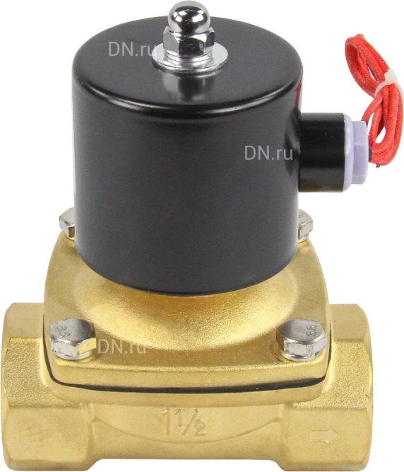 Клапан электромагнитный VS100-NT-NC-24VAC 1 1/2″ Ду40 Ру10 прямого действия двухходовой, корпус - латунь, присоединение - внутренняя резьба, уплотнение - NBR, нормально-закрытый, катушка - 24 В AC в Алматы