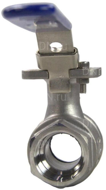 Кран шаровой BV3232P(2pc)-FP-T-ISO-H Ду25 Ру63 полнопроходной двухходовой, нержавеющая сталь 316, внутренняя резьба, уплотнение - PTFE, с ISO-фланцем и рукояткой, 11х11, F04/F05 в Алматы