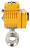 Кран шаровой BV3232P(2pc)-FP-T-ISO-H Ду40 Ру63 полнопроходной двухходовой, нержавеющая сталь 316, внутренняя резьба, уплотнение - PTFE, с электроприводом четвертьоборотным QT-N-005EM-O1-220VAC-У1 в Алматы