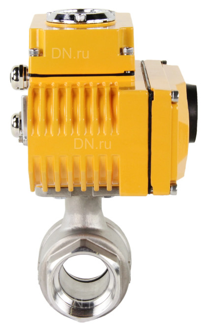Кран шаровой BV3232P(2pc)-FP-T-ISO-H Ду40 Ру63 полнопроходной двухходовой, нержавеющая сталь 316, внутренняя резьба, уплотнение - PTFE, с электроприводом четвертьоборотным QT-N-005EM-O1-220VAC-У1 в Алматы