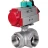 Кран шаровой BV3232P(4pc)-SP-3WL-T-ISO-H Ду40 Ру63 стандартнопроходной L-тип, внутренняя резьба, корпус - нержавеющая сталь 316, уплотнение - PTFE, с пневмоприводом PA-DA-065 и магнитным переключателем ALS200D в Алматы